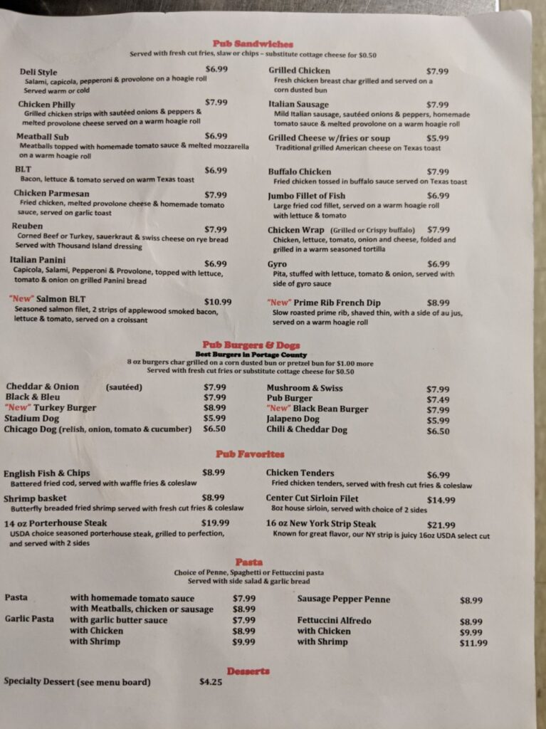 English Pub & Bistro - Ravenna, OH Menu 4